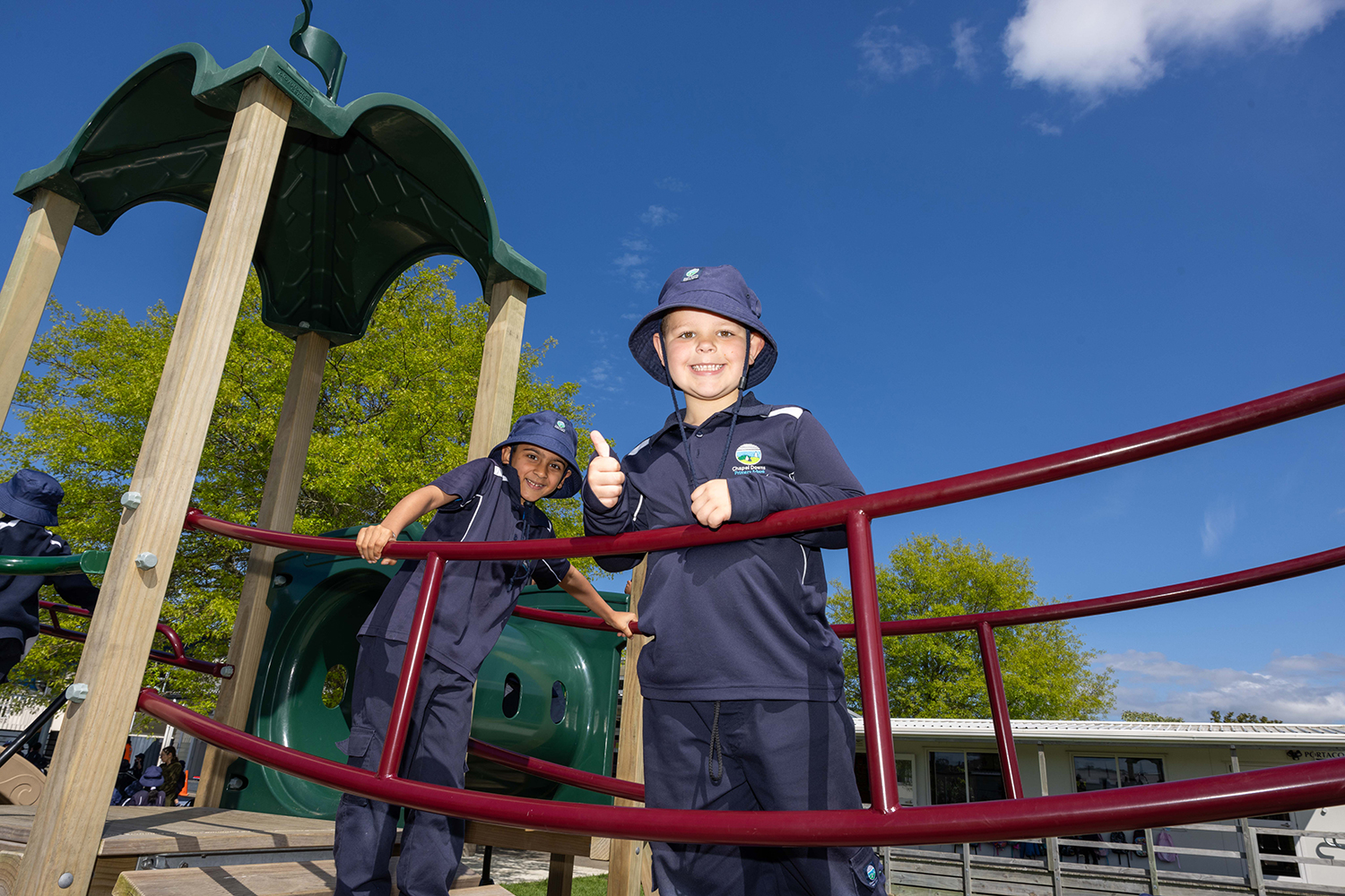 Student Smiling on Playground primary school