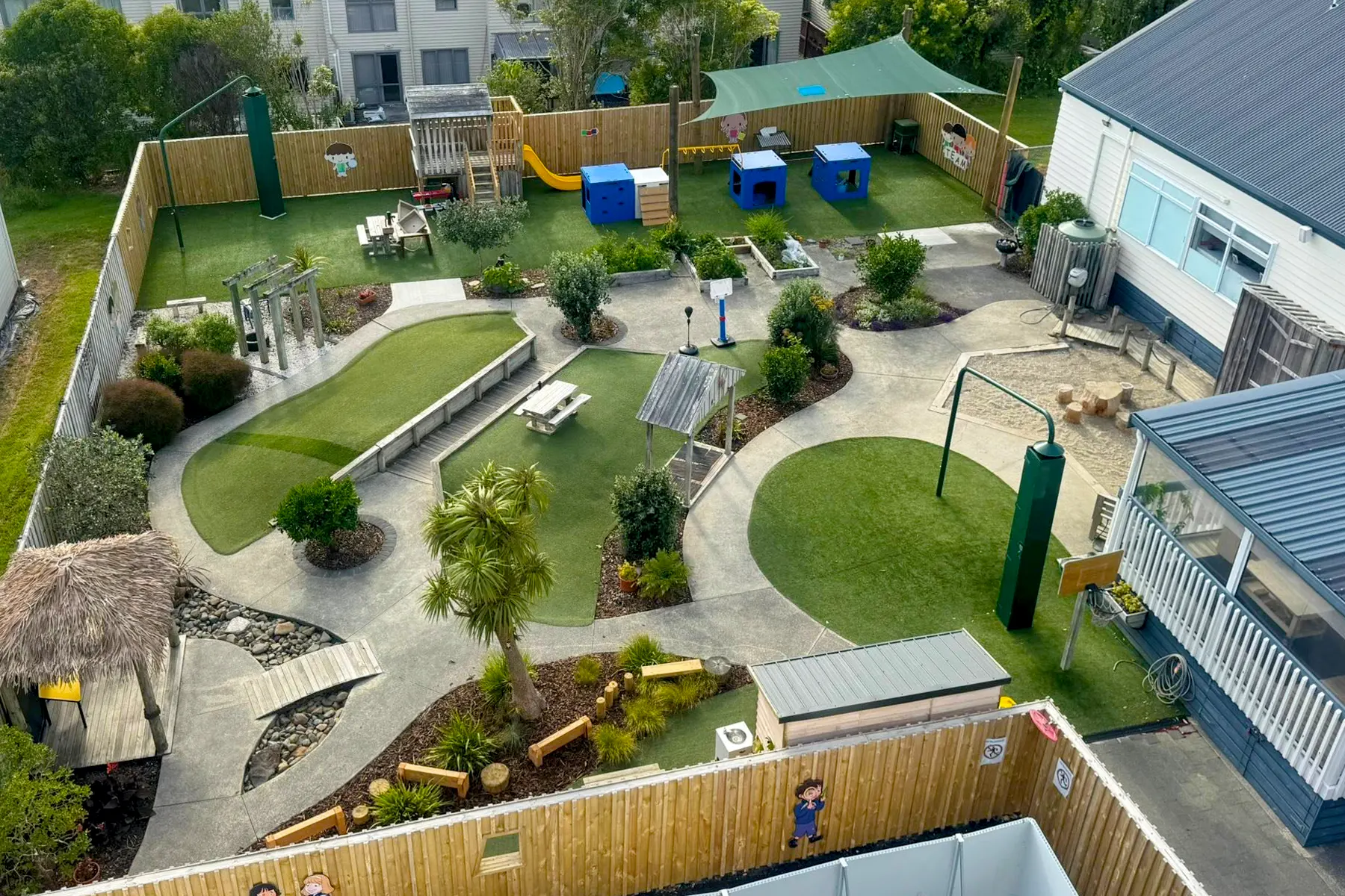 aerial photo of chapel downs ELC playground