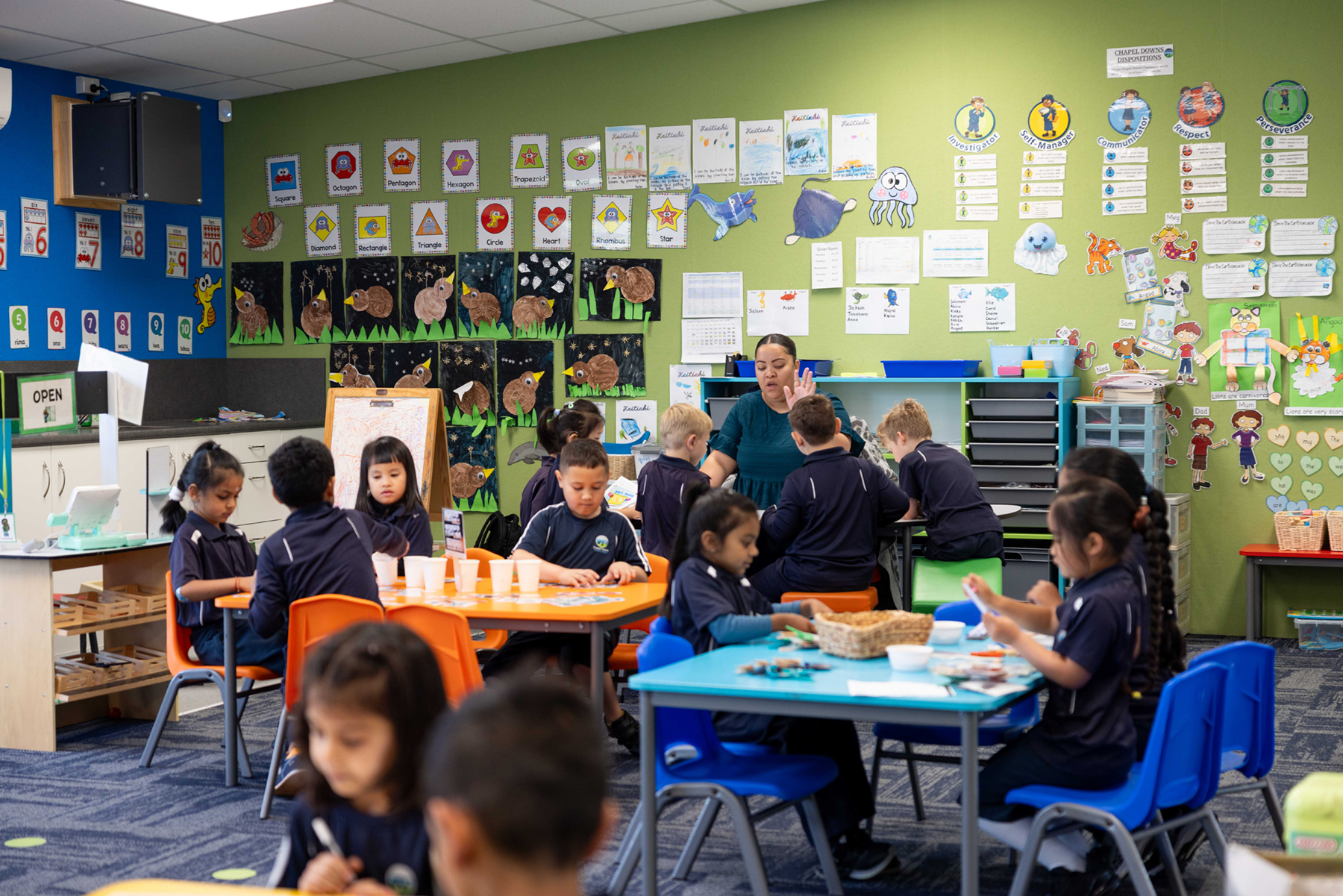 Teacher with class of students annual report & financial statements