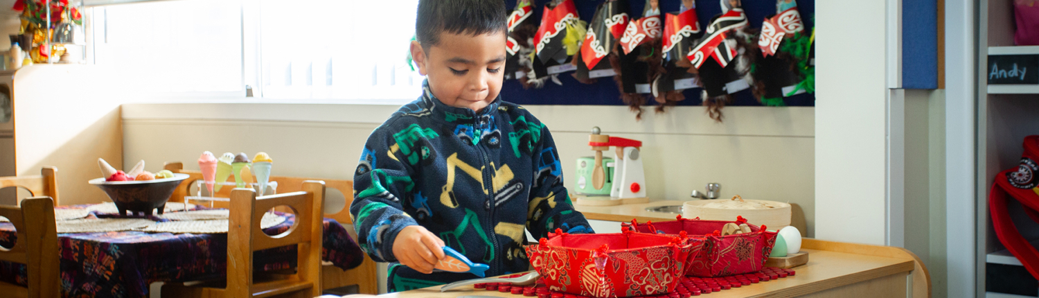 Pre School Boy Playing Pre School Boy Playing at Chapel Downs
